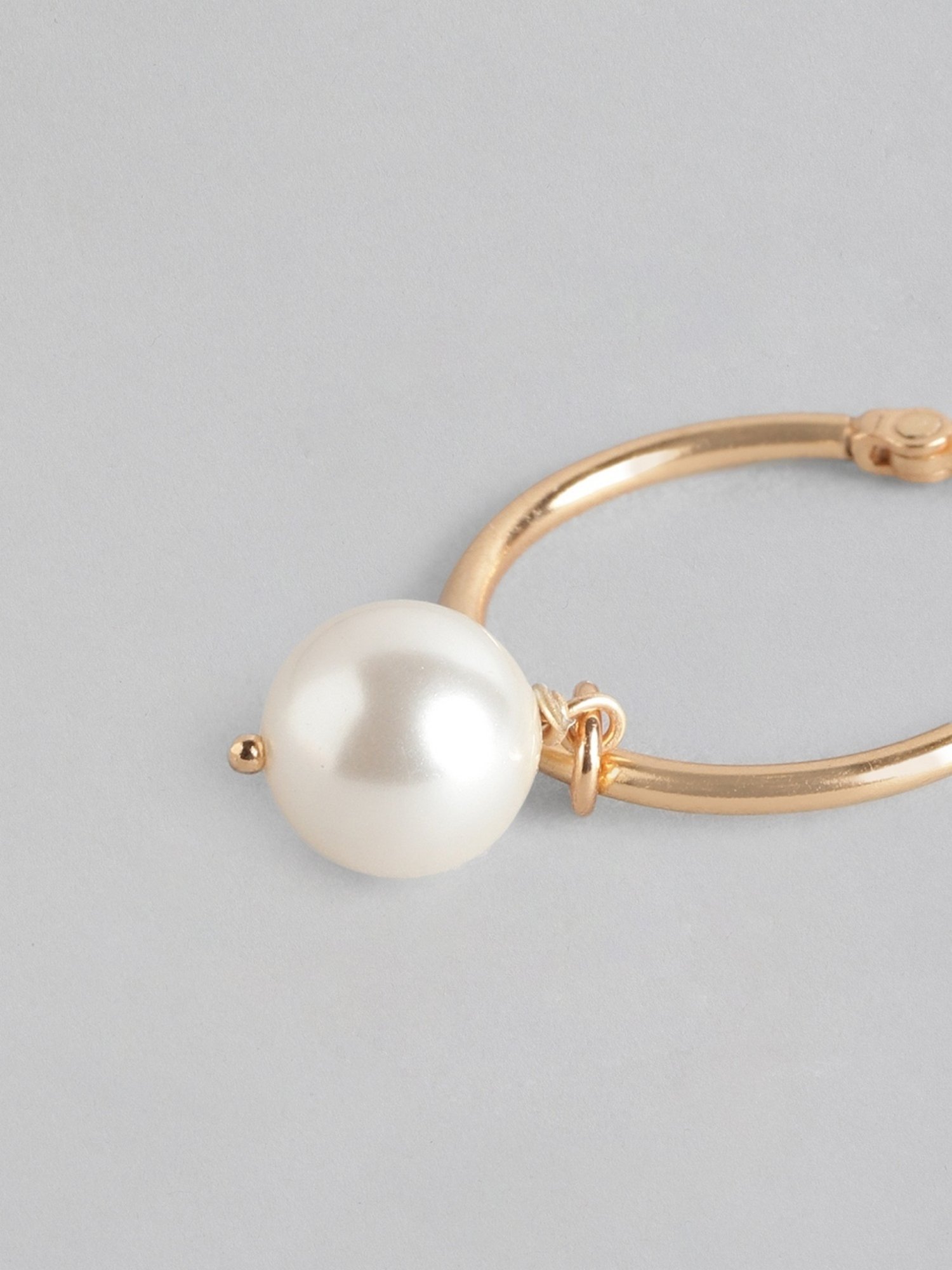 Zavya Simple Pearl 92.5 Sterling Silver Stud & Drop - Set of 2