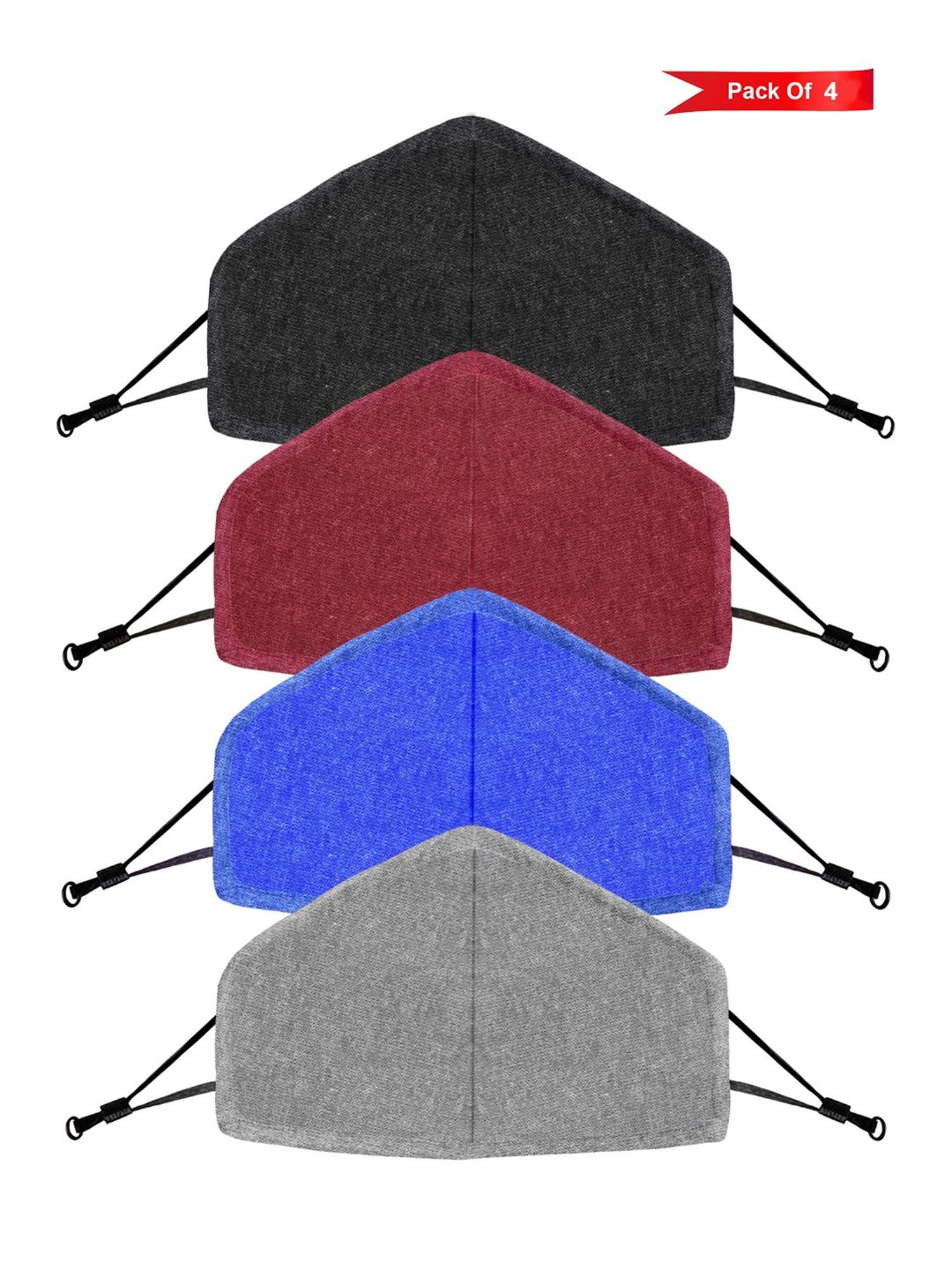 Lee Cooper Viroblock 6 Layered Reusable Face Mask - Pack of 4