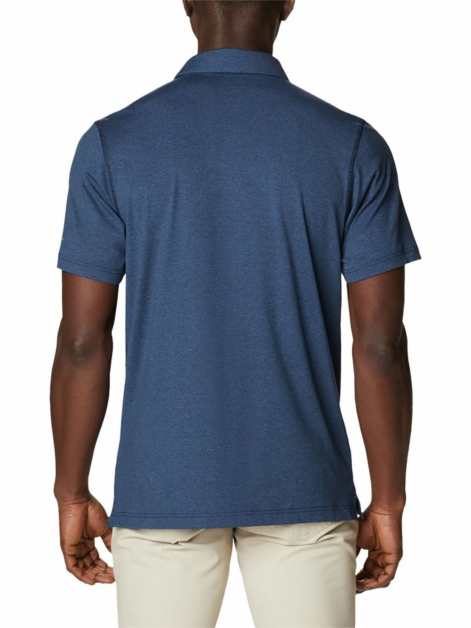 Columbia Men Blue Tech Trail Polo T-Shirt