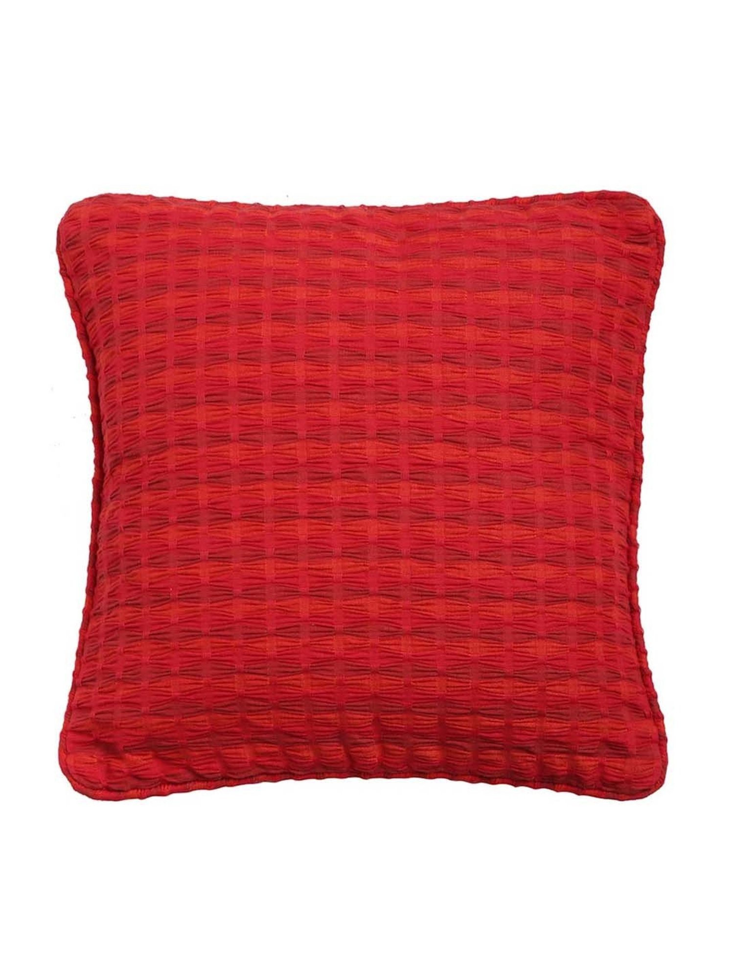 Fabindia Deepali Red Cotton Cushion Cover