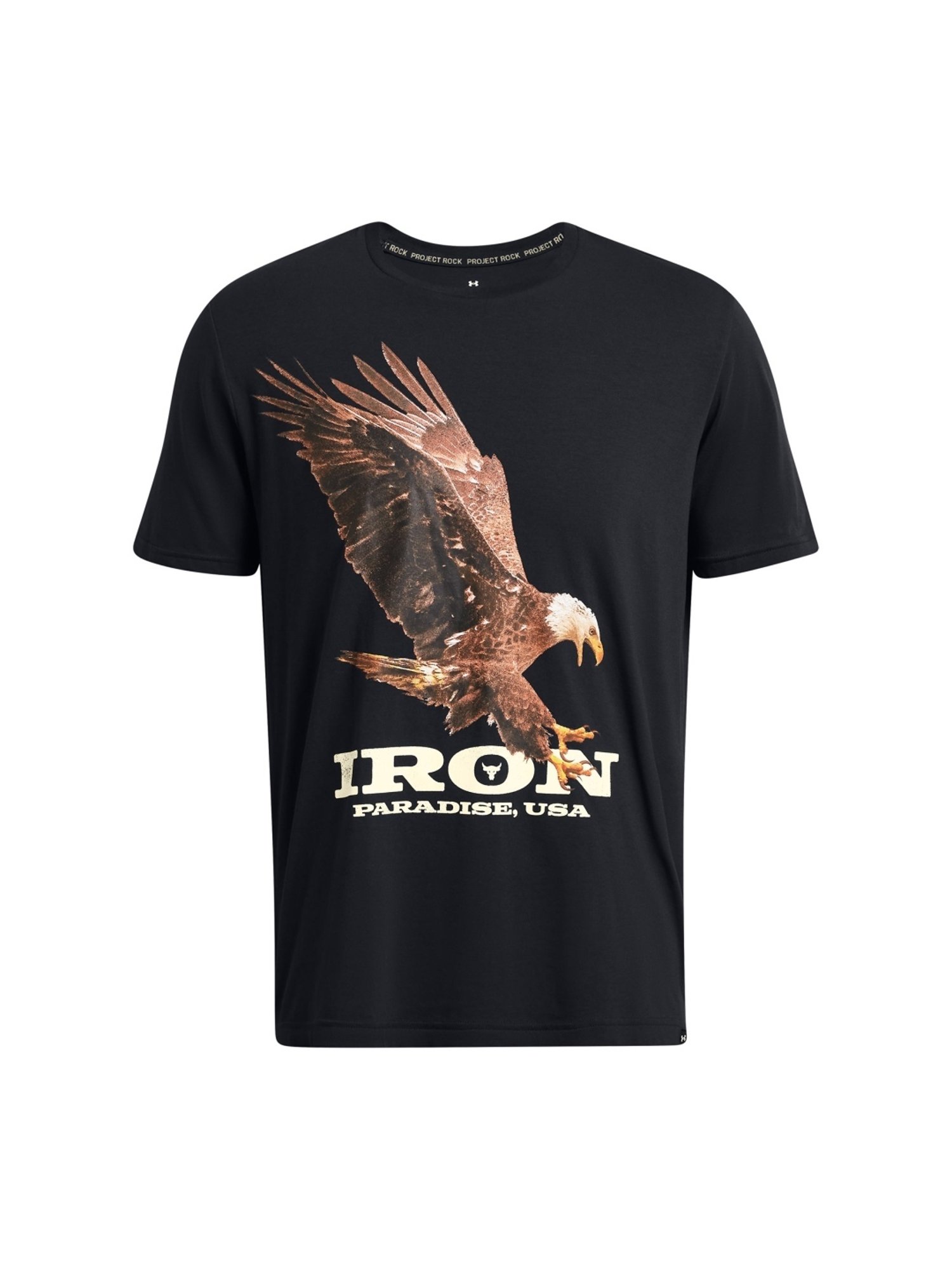 Under Armour Black Cotton Slim Fit Printed T-Shirt