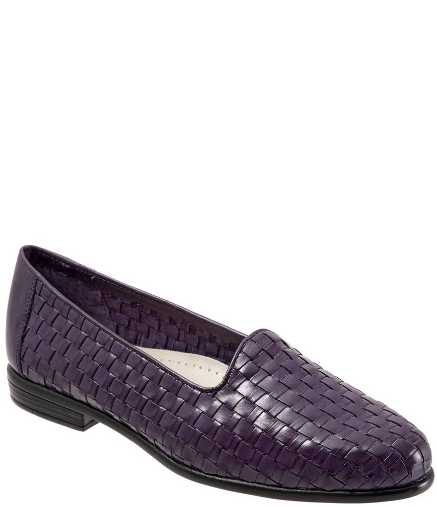 Trotters Liz Woven Detailed Block Heel Loafers