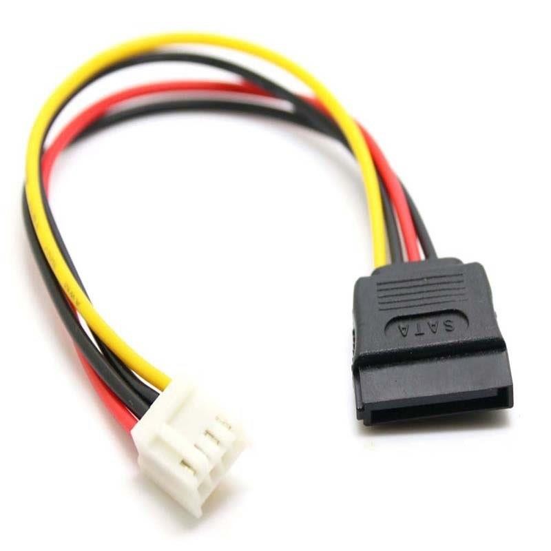 4Pin FDD Floppy Female to 15Pin SATA Female Adapter Converter Power Leads Cable Cord 18AWG Wire for ITX PC