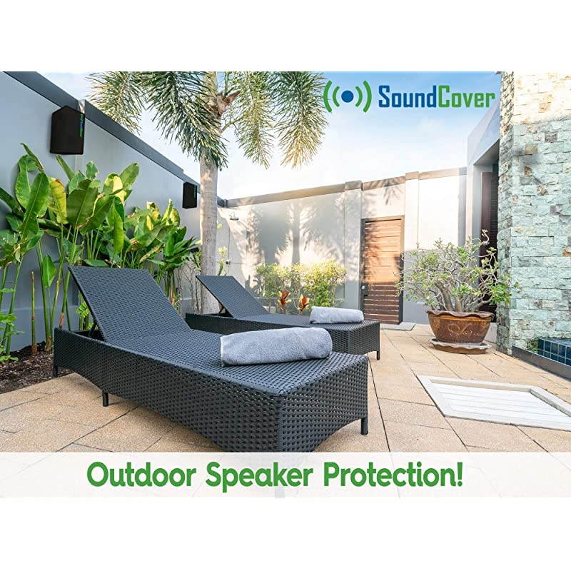 Compact Outdoor Speaker Covers - Protection & Storage Bags fit Klipsch Kho-7, Polk Atrium 5, Herdio 5.5" & Pyle 5.5 Bluetooth Speakers - (MAX Size: Height 10.4" X Width 6.7" X Depth 8.3")