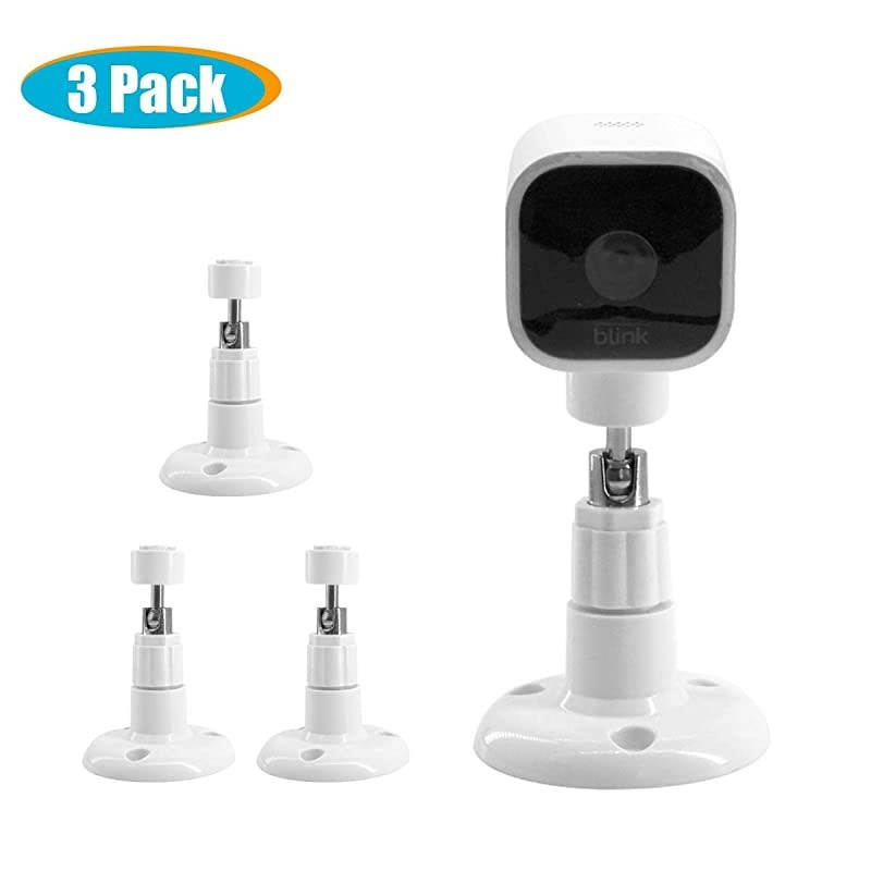Blink Mini Camera Wall Mount  360 Degree Swivel Ceiling Mount for Both Blink Camera Blink Mini Blink XT2 and Blink Indoor Camera Mount Bracket 3 Pack White