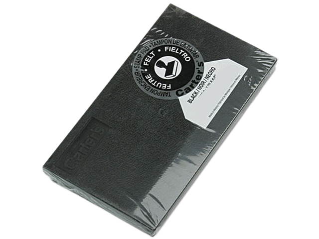 Carter's 21082 Felt Stamp Pad, 6 1/4 x 3 1/4, Black