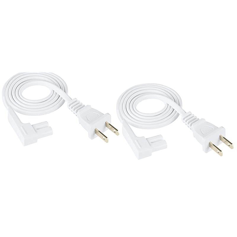 3ft 2Pack Power Cord Compatible with Sonos Play One Sonos Play1 and Sonos One SL Speaker Compatible with Sonos Play One Power Cable Cord Standard White
