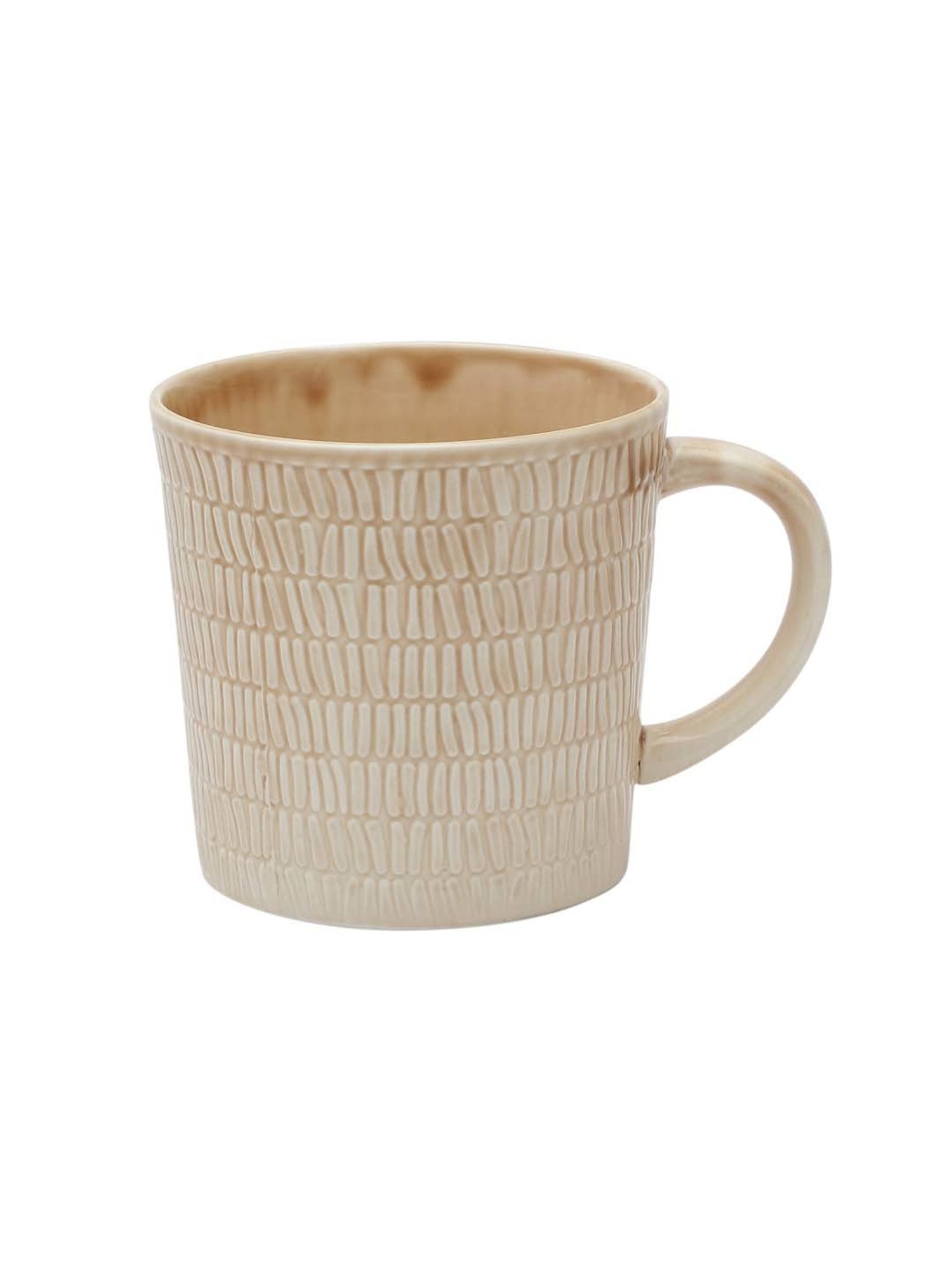 JCPL Light Brown Ceramic 9.5 cm Milk Mug (0.33 L) - Set of 2