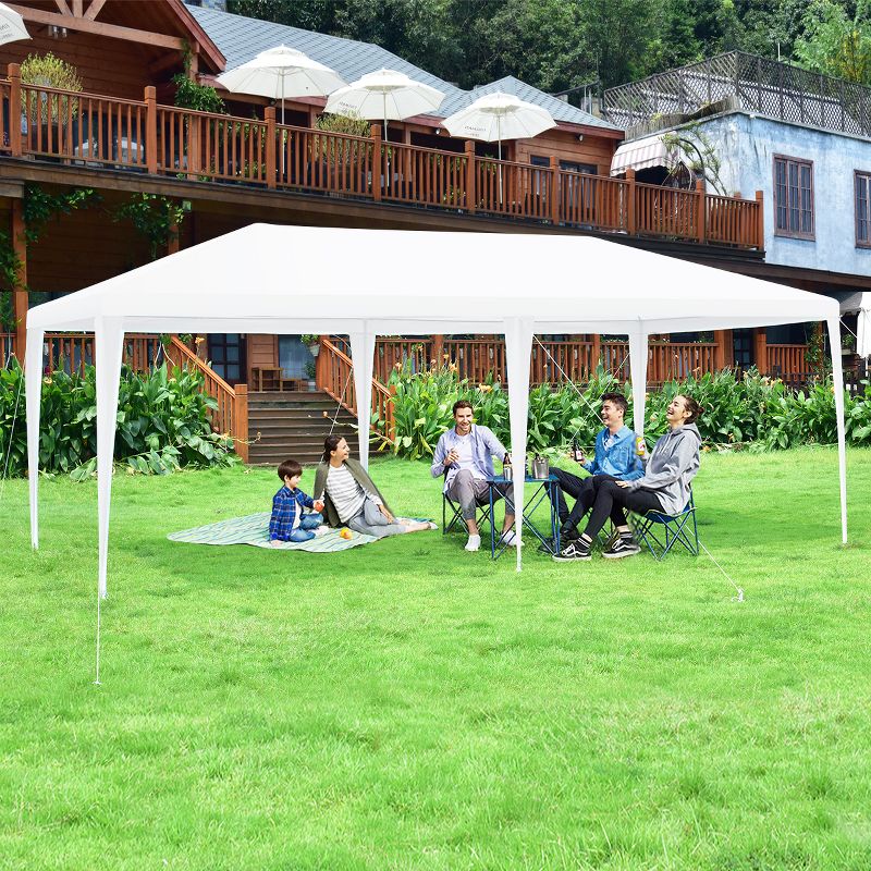 Costway 10'x20' Canopy Tent Heavy Duty Wedding Party Tent 4 Sidewalls W/Carry Bag