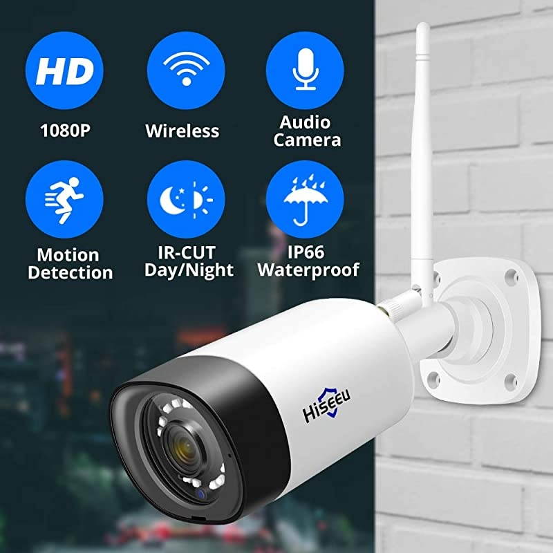 2K Outdoor Security Camera,Two-Way Audio,3MP Surveillance IP Cameras,IP66 Waterproof,Remote Viewing,Motion Detection,Day&Night Vision,Cloud&SD Storage,Compatible with  Wireless Systems
