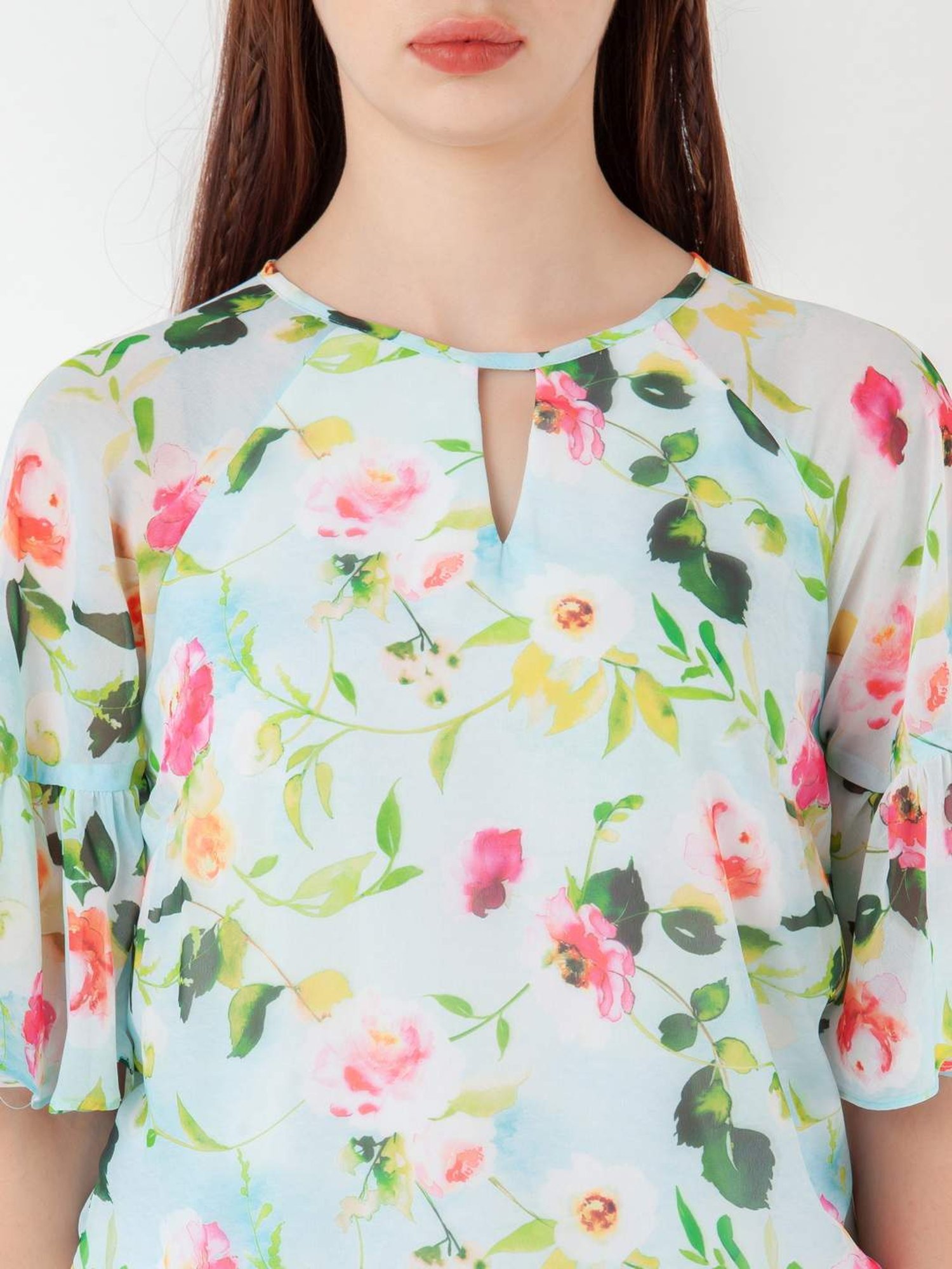 Zink London Blue Printed Top