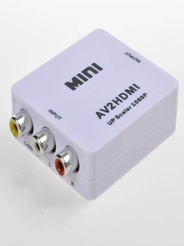 White Mini RCA AV to HDMI Converter Adapter Composite AV2HDMI Converter 1080P