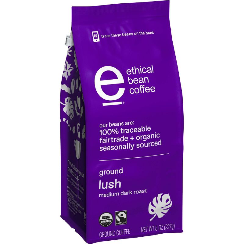 Ethical Bean Coffee Lush Medium Dark Roast Ground Coffee - 8oz