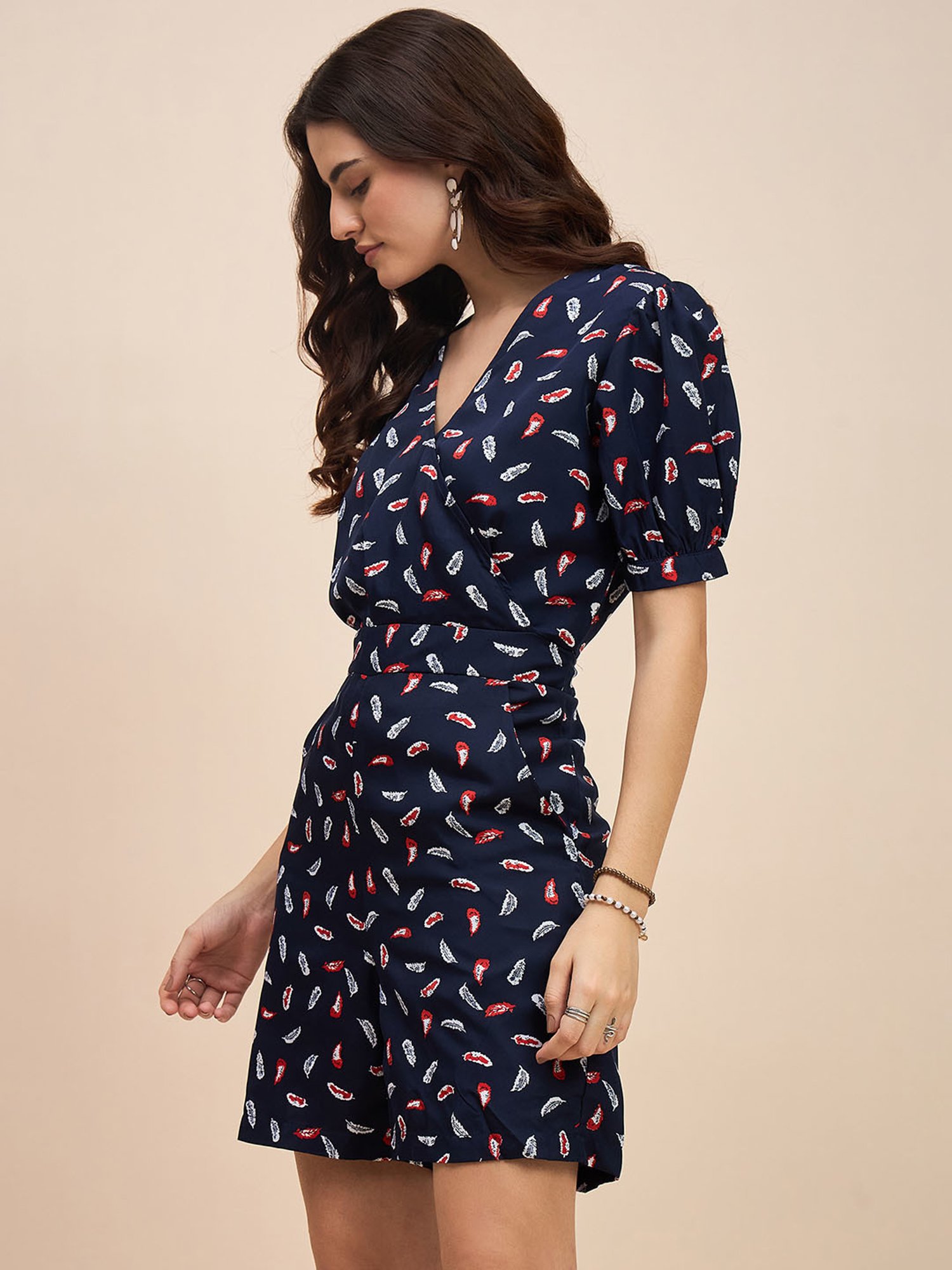 BRINNS Navy Printed Playsuit