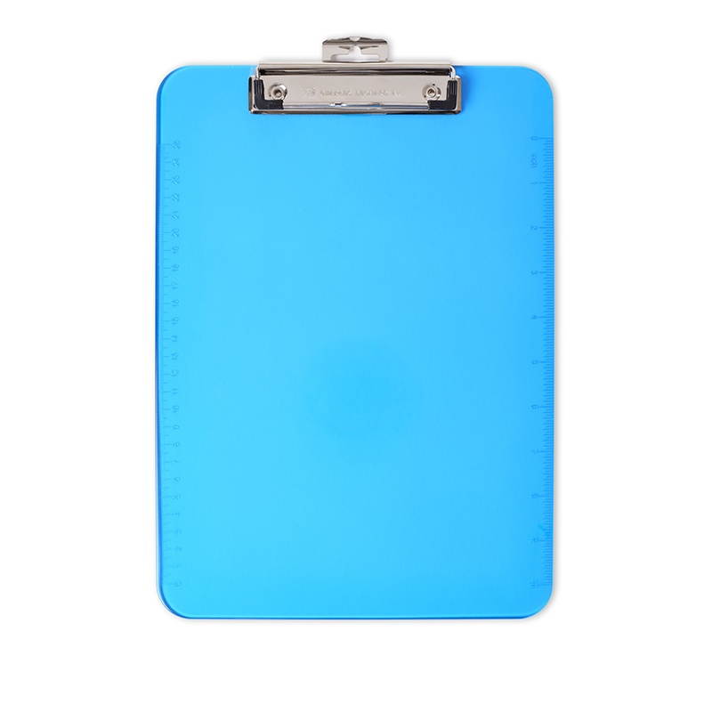 Charles Leonard Plastic Clipboard Rubber Grip 9"x1/2"x12-3/4" Neon Blue 89715