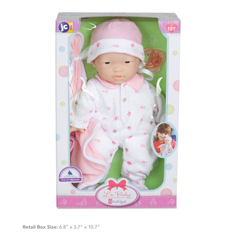 JC Toys La Baby 11" Baby Doll - Pink Outfit
