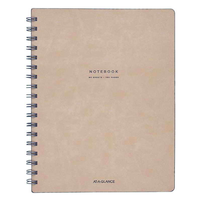 AT-A-GLANCE Collection Twinwire Composition Notebook, Legal, 7.25" x 9.5", 80 Sheets - Tan/Navy Blue