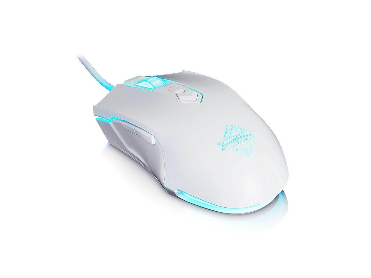 Ajazz AJ52 Watcher RGB Backlit Ergonomic Gaming Mouse, 2500 DPI A5050 7 Programmable Buttons Wired Gaming Mice for Windows Mac OS Linux, Competitor Black