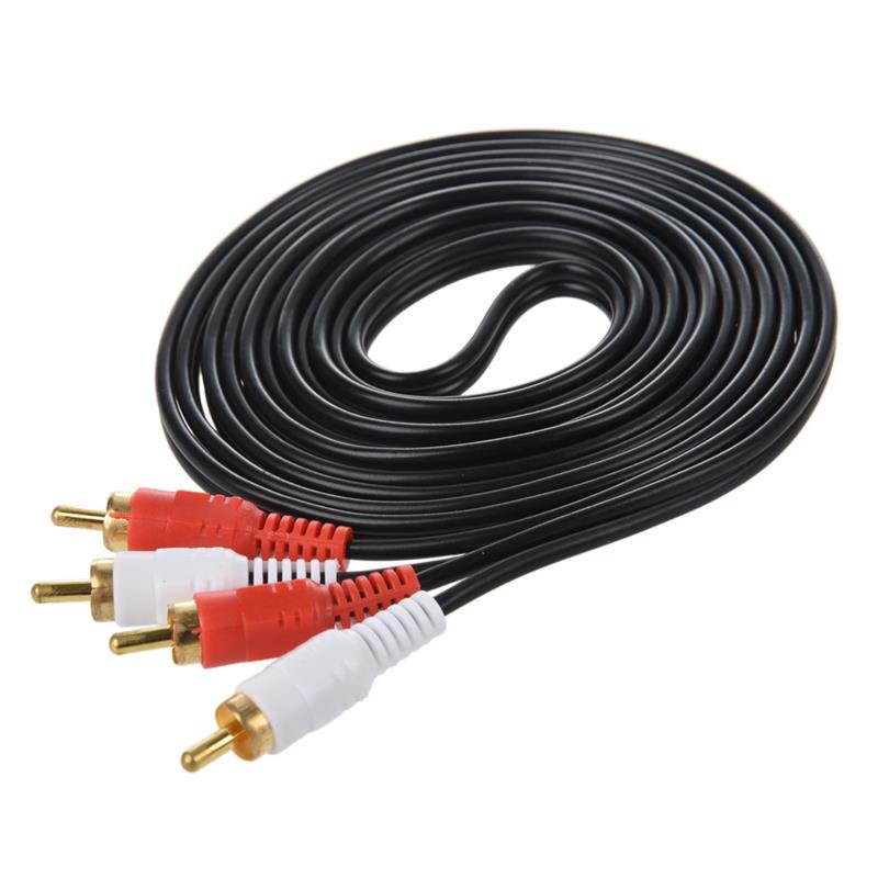 3M 2 RCA to 2-RCA Dual Stereo Audio Male Patch Cable TV DVD Cord M/M Audio Speake Cable