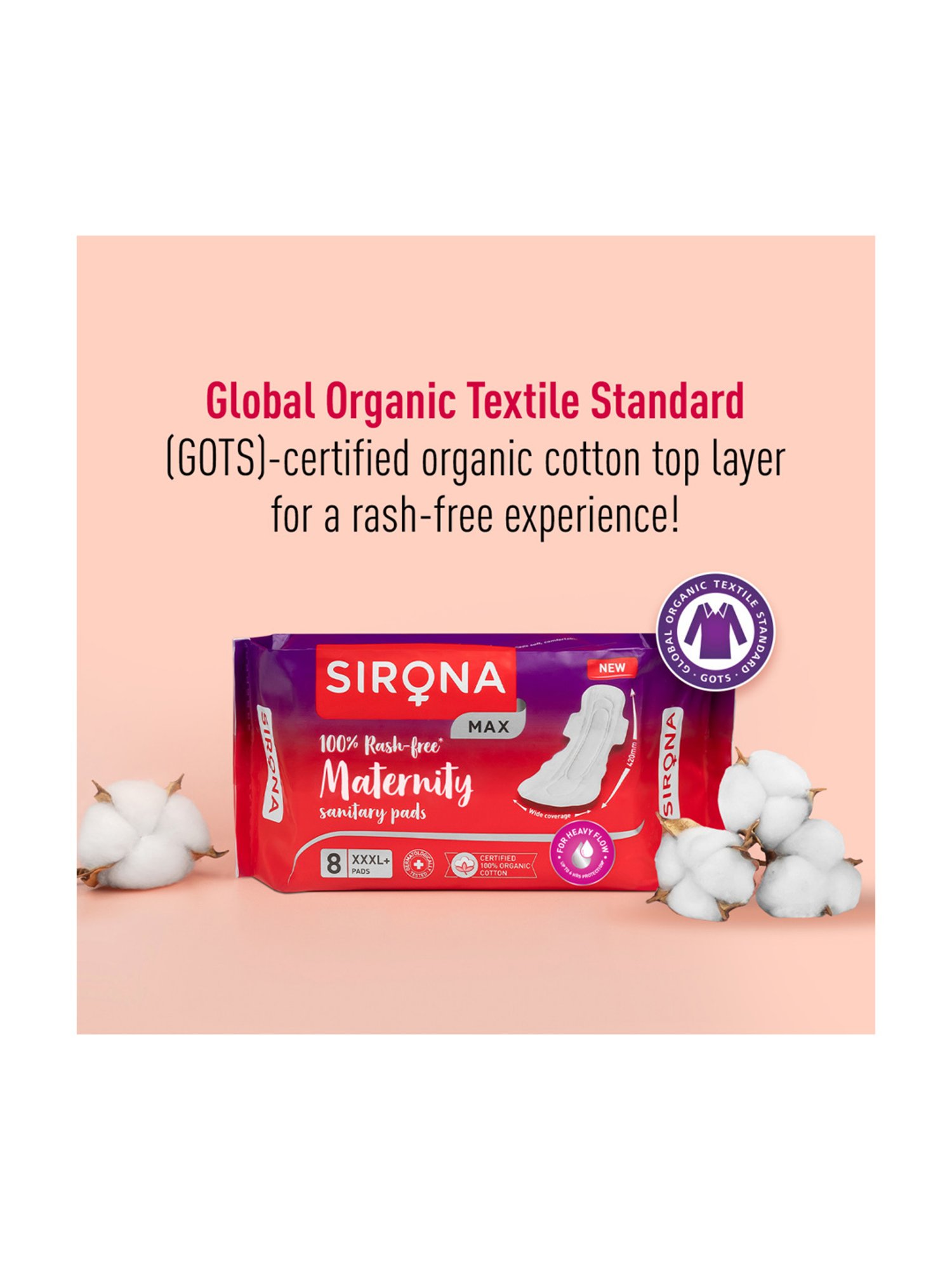 Sirona Natural Ultra Superr Soft Maternity Pads - 8 Pieces (420 mm)