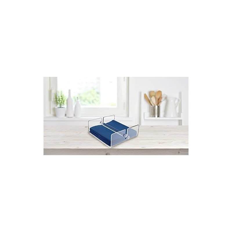 One Deluxe Clear Acrylic Napkin Holder (1 Pack, Second)