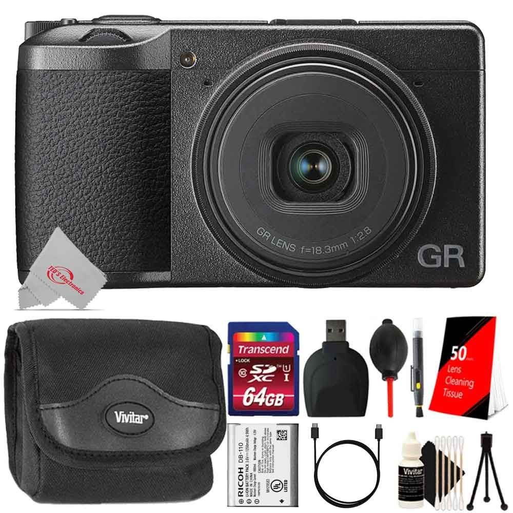Ricoh GR III 24.2MP APS-C CMOS Sensor Digital Camera with 64GB Accessory Bundle