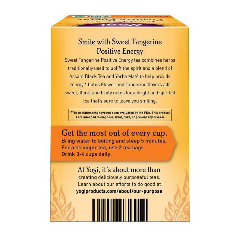 Yogi Tea - Sweet Tangerine Positive Energy Tea - 16ct