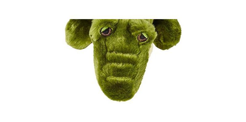 Fluff & Tuff Georgia the Gator, Large Plush Dog Toy with Squeaker
