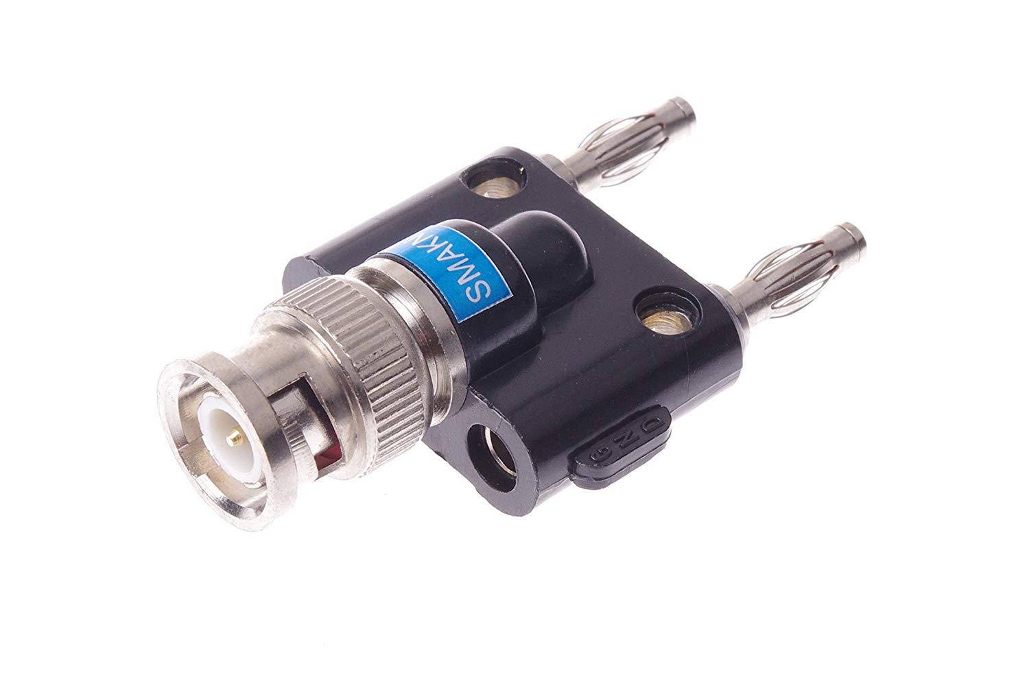SMAKN&reg; Adapter BNC male to Y dual 4mm banana bullet plug Binding posts