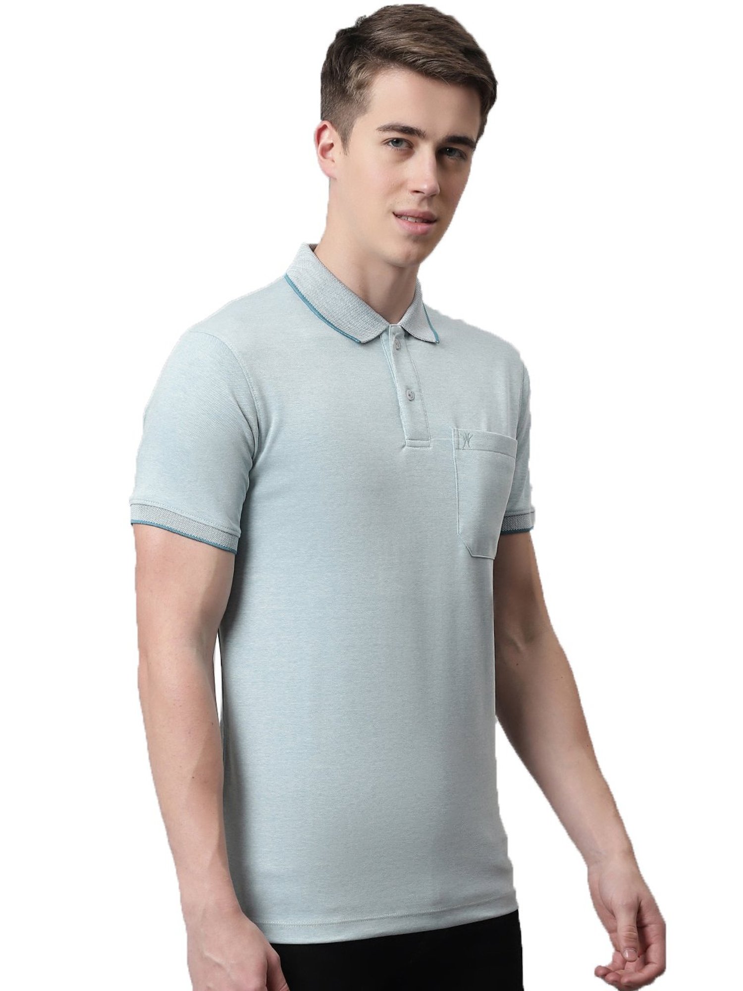 Venitian- Forbidden Clothing Light Turquoise Regular Fit Polo T-Shirt