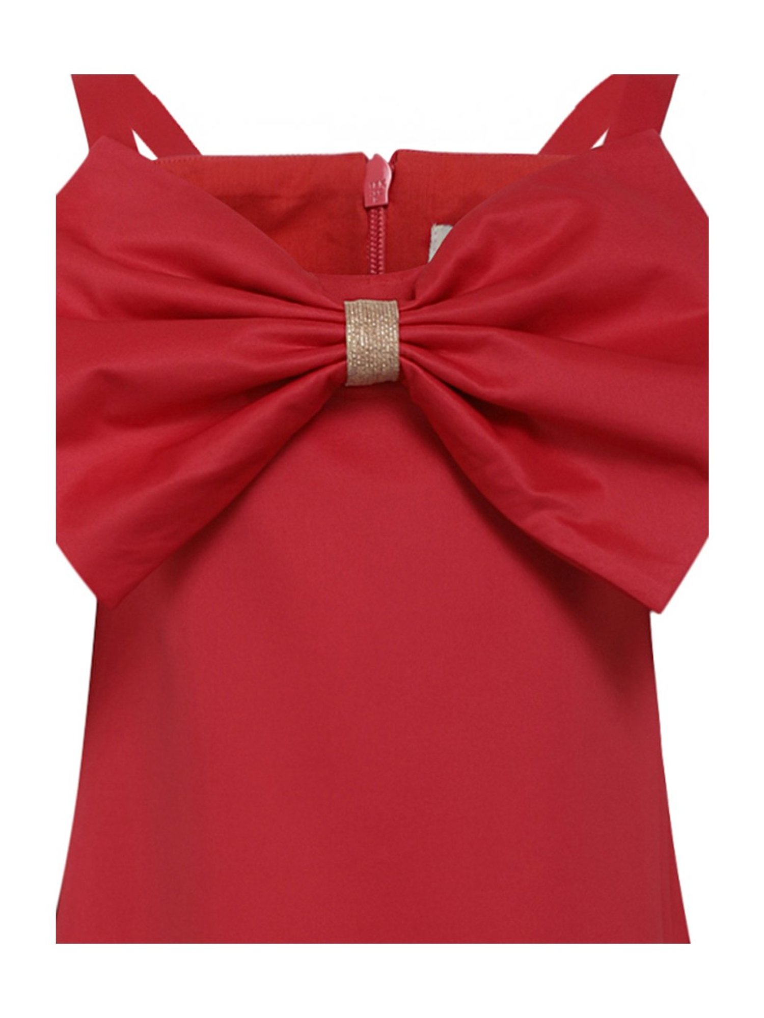 A Little Fable Kids Red Regular Fit Dress