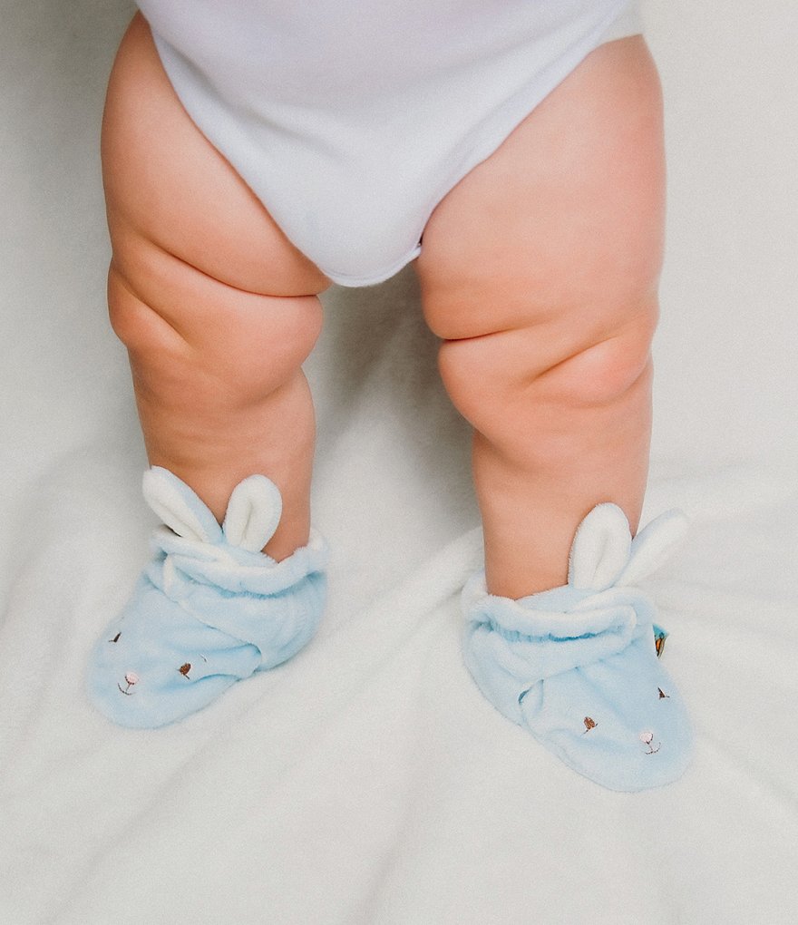 Bunnies By The Bay Baby Boys Newborn-6 Months Hoppy Feet Bootie Slippers