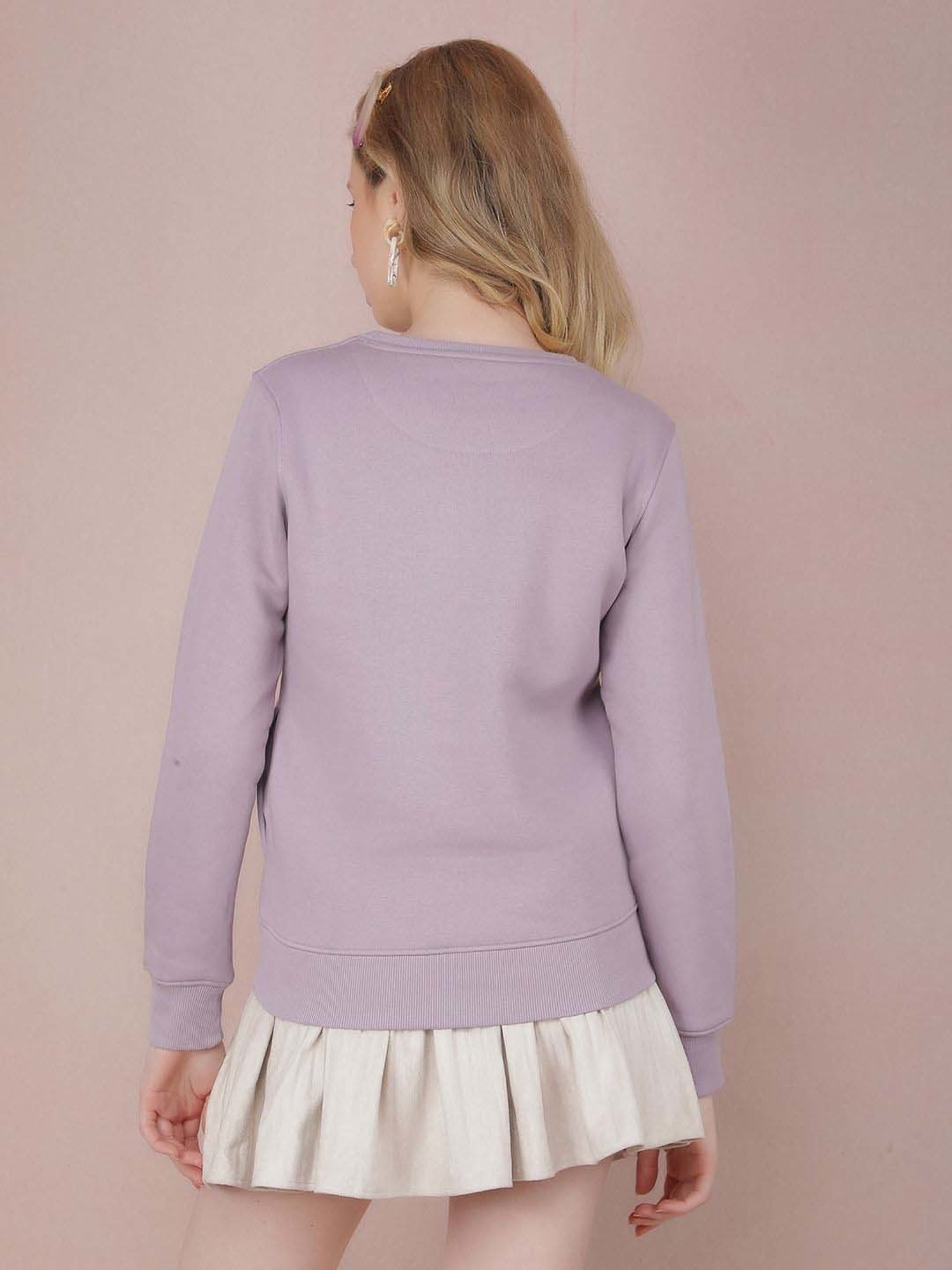 Crimsoune Club Purple Printed Sweatshirt