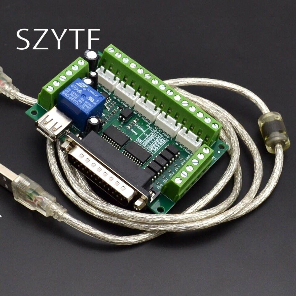 MACH3 engraving machine interface board 5 axis stepper motor driver with opto-isolated interface board cnc