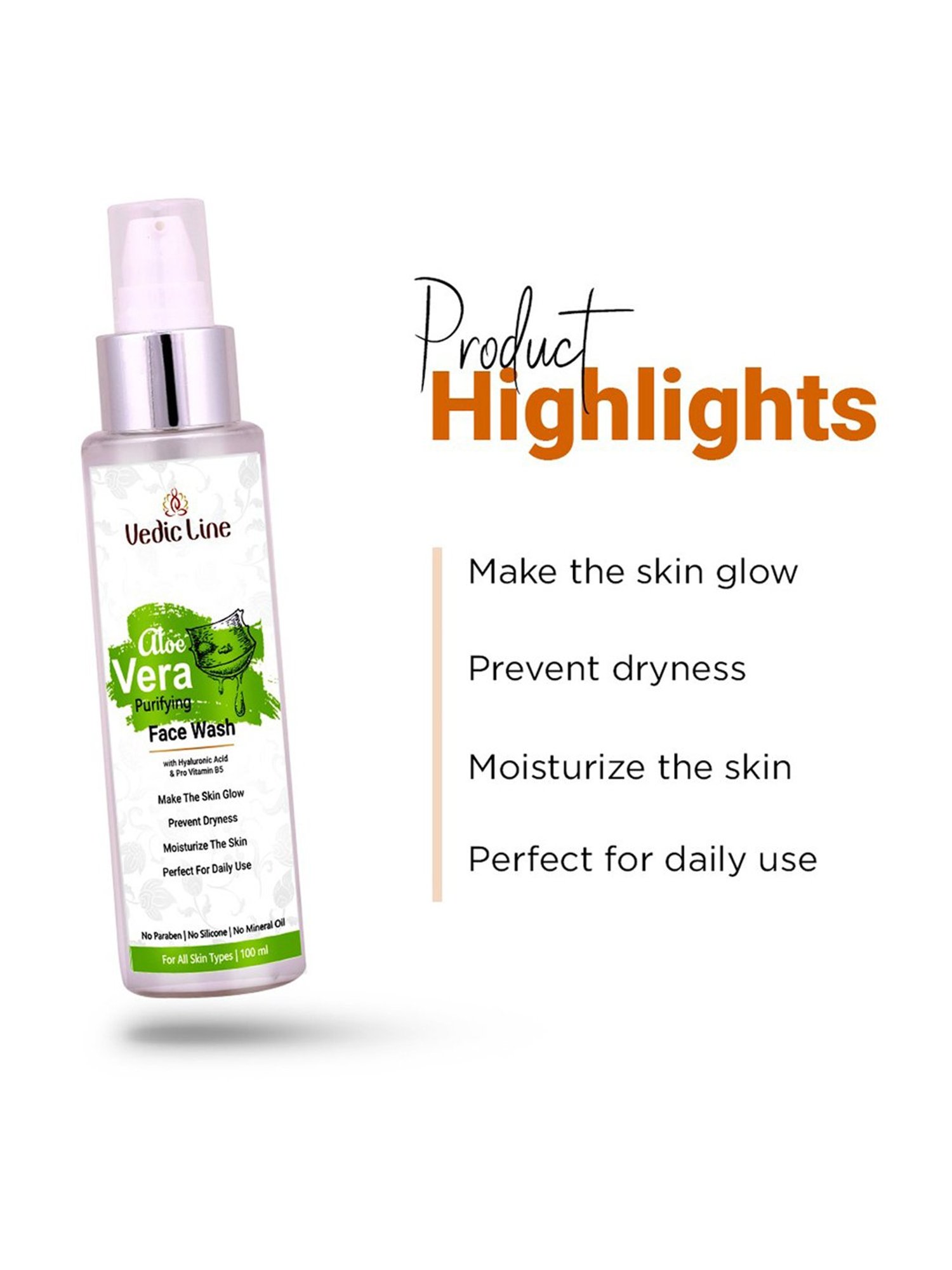 VEDIC LINE Aloe Vera Purifying Face Wash - 100 ml