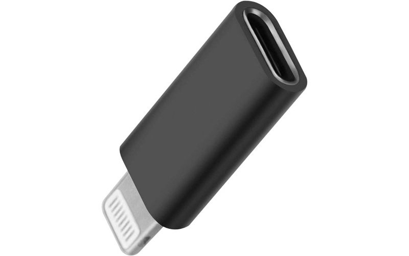 4XEM USB 3.1 Type-C Female to 8-pin Lightning Male Adapter - 1 x Type C Female USB - 1 x Lightning Male Proprietary Connector - Black