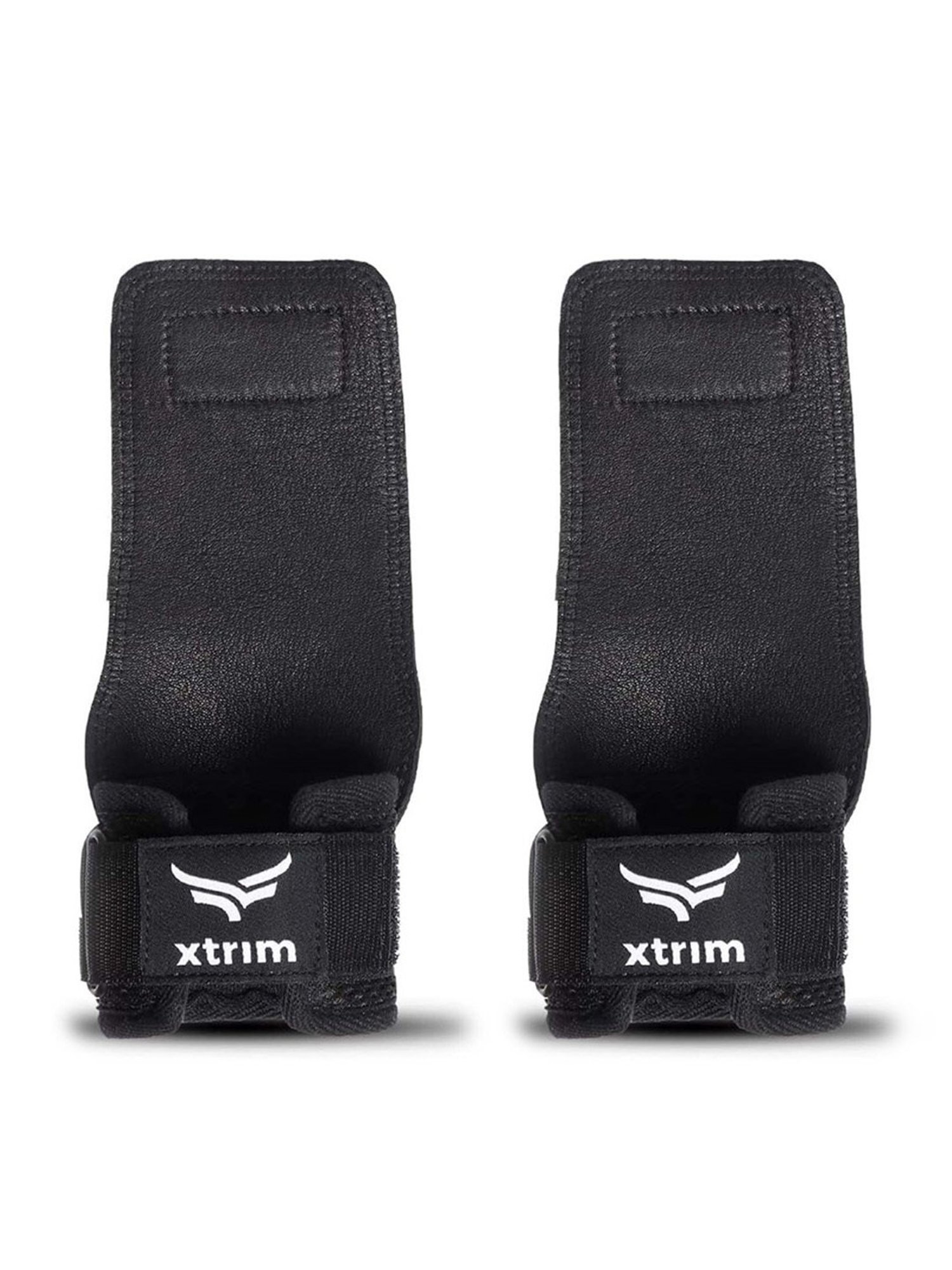 Xtrim Natural Leather Weight Lifting Grip (Black)