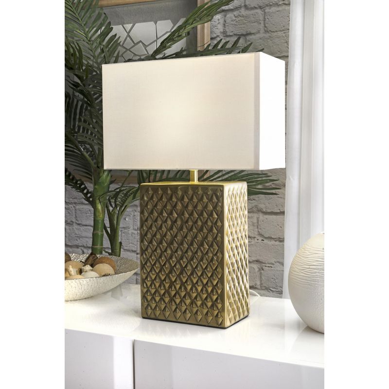 nuLOOM Kingston 21" Brass Table Lamp Lighting - Brass 21" H x 6" W x 14" D