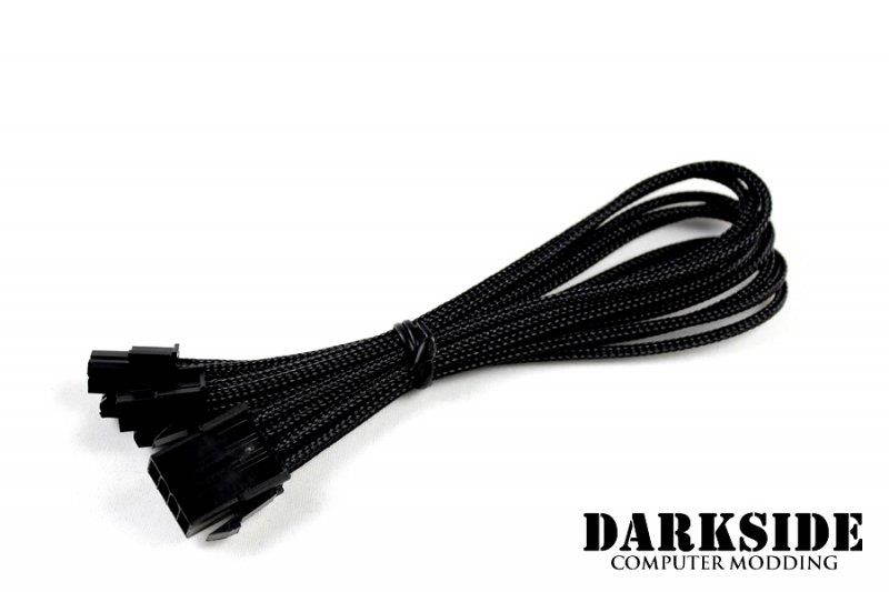 Darkside 4+4 EPS 12" (30cm) HSL Single Braid Extension Cable - Jet Black (DS-0072)