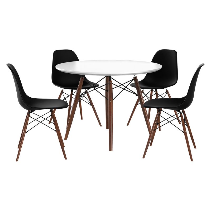 Parisian Dining Table White/Walnut - Aeon