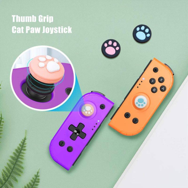 Switch controller for Nintendo Switch, Switch Extra Controllers to Replace Joy Con Controller, Wake Up Function, dual vibration, 6-axis gyroscope (T22-purple/orange)
