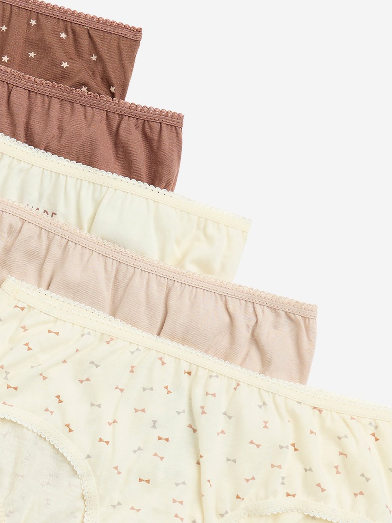 D'chica Kids Multicolor Cotton Printed Panties - Pack of 6