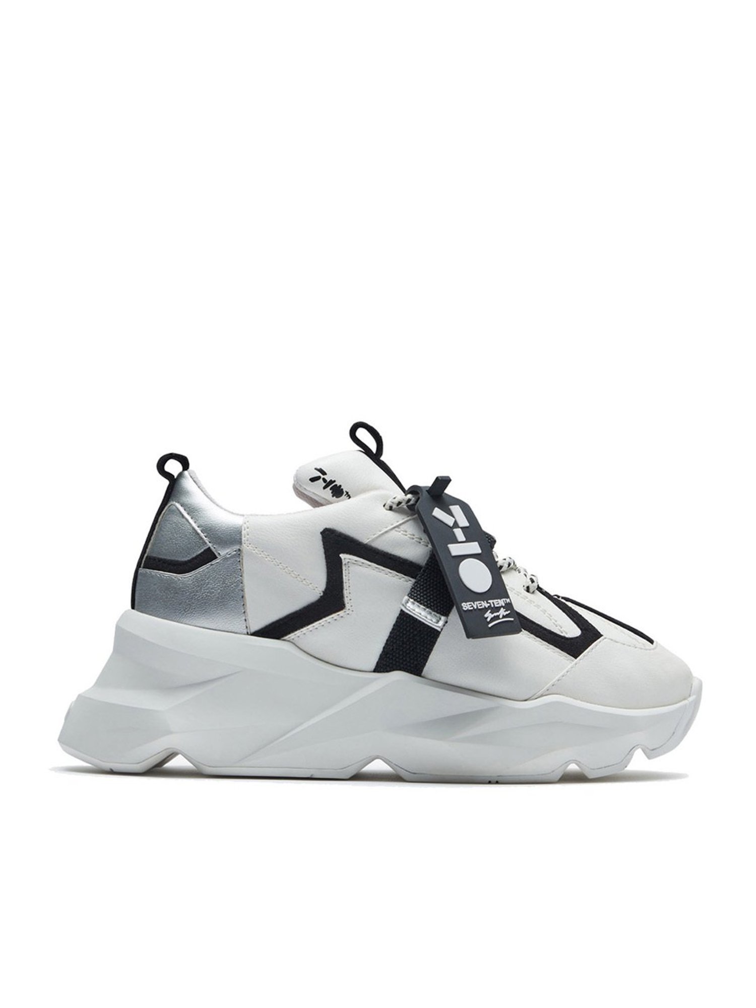 7-10 Women's White & Silver Elevate Street Sneakers