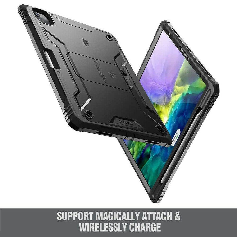 Poetic For iPad Pro 11 2020&2018 Tablet Case,Full Coverage Stand Cover Black