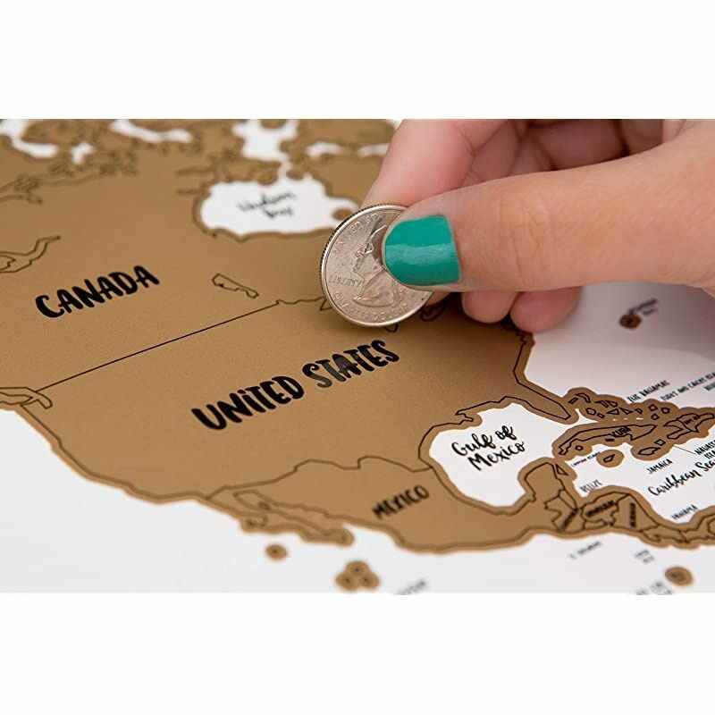 quotIts a Beautiful World Scratch Your TravelsTM World Map 30x20in