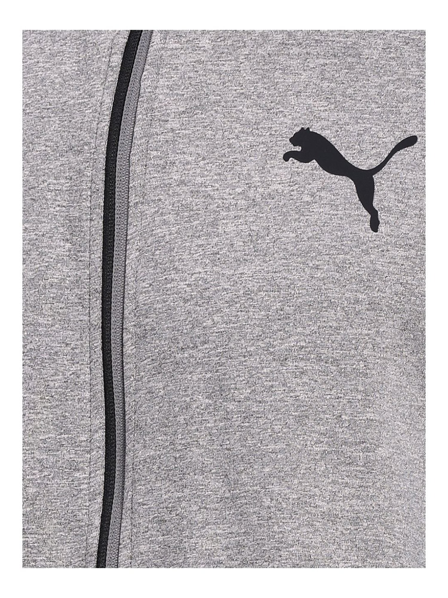 Puma Grey Slim Fit Hooded Jacket