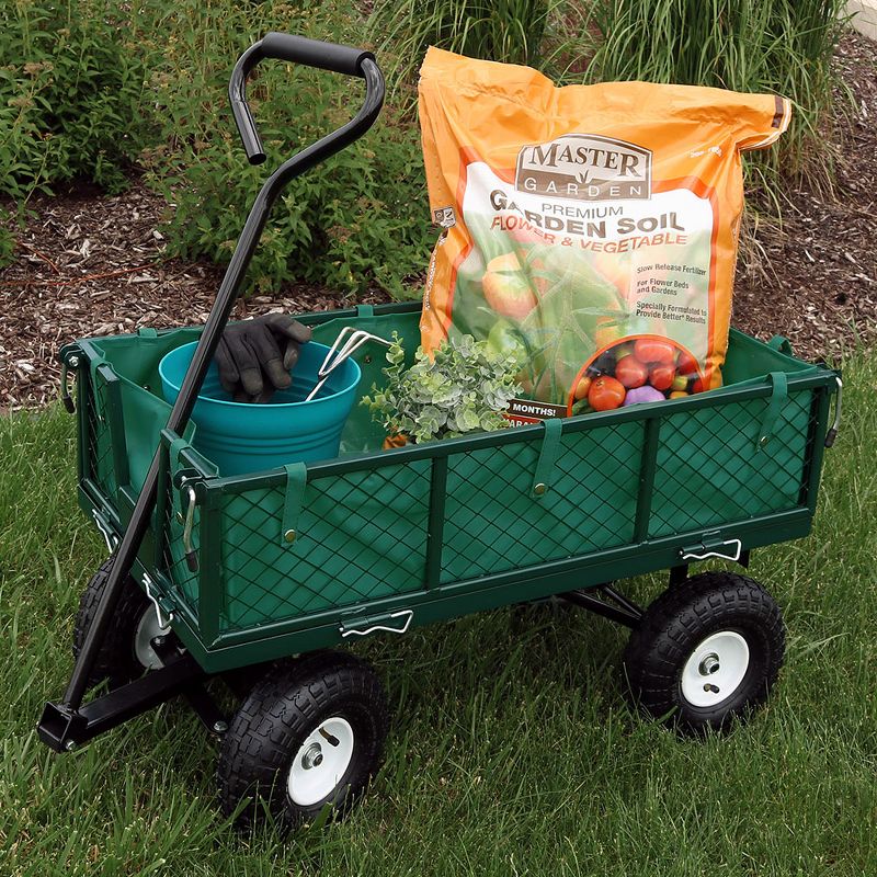 Gorilla Carts Steel Utility Garden Cart with Removable Sides Capacity