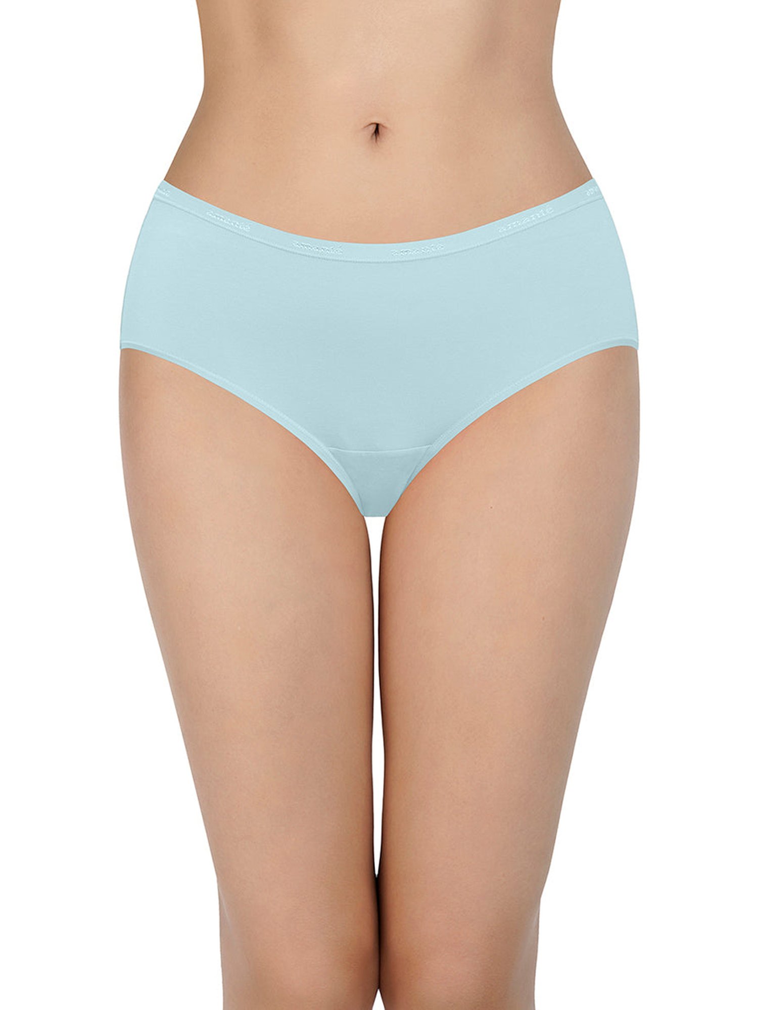 Amante White & Blue Cotton Printed Hipster Panties - Pack Of 5