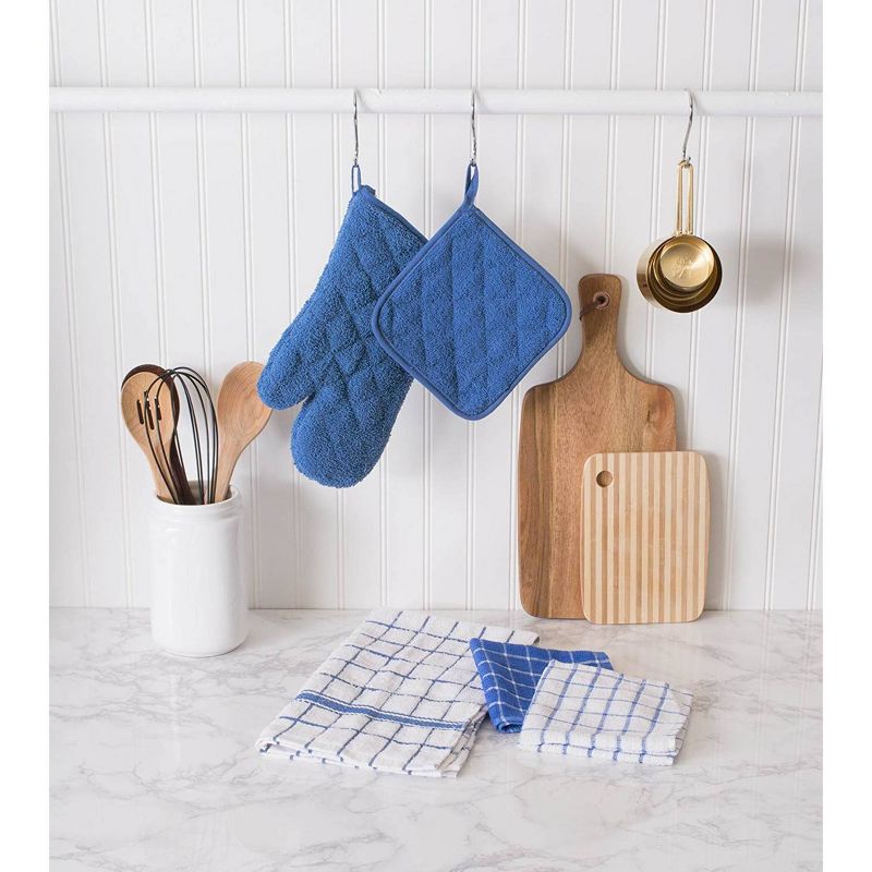 2pk Blue Ovenmitt (7"x13") - Design Imports