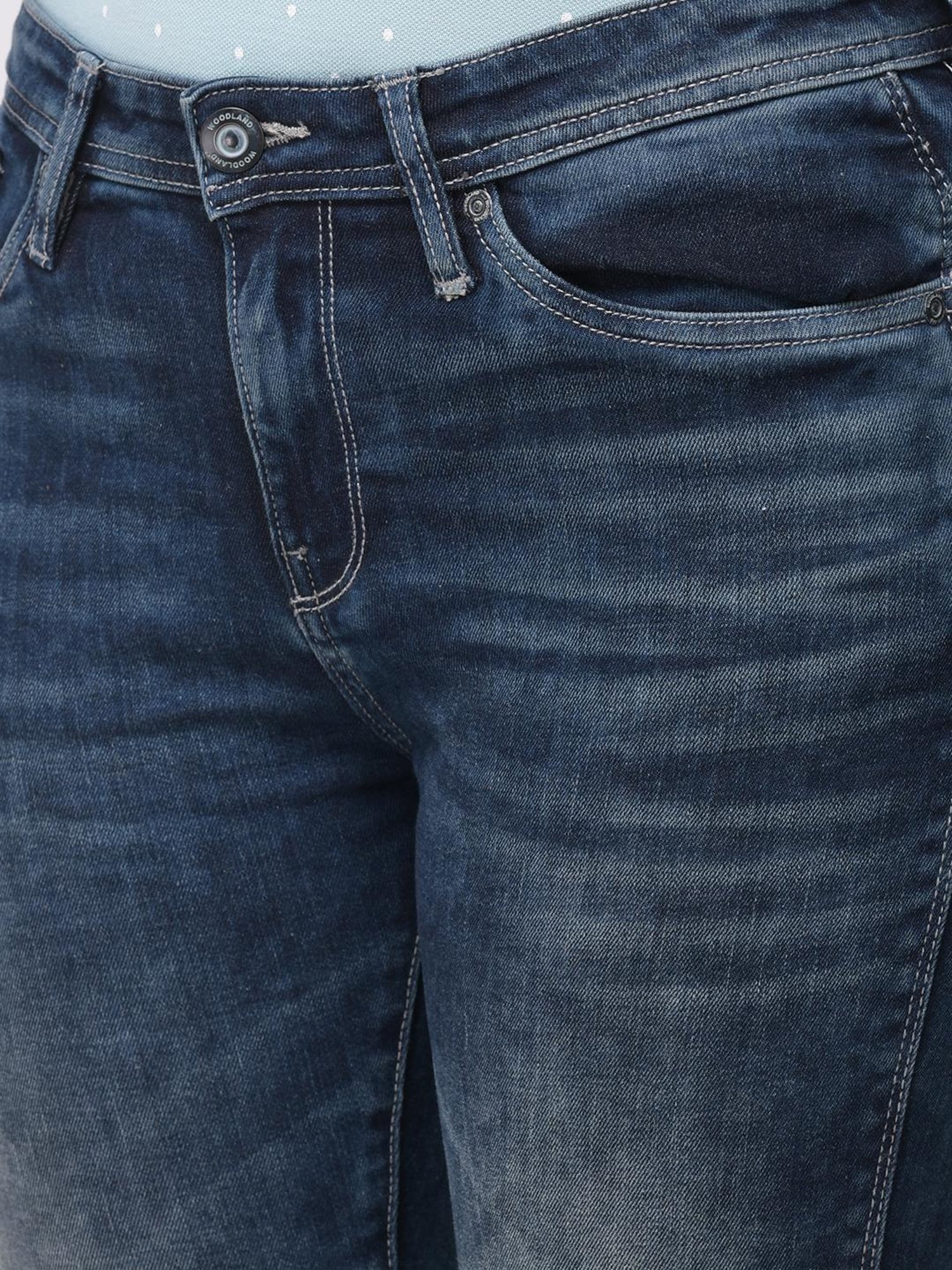 Woodland Dark Blue Skinny Fit Jeans